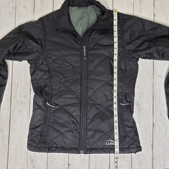 LL BEAN Jacket Size XS Black Lightweight PermaLoft Quilted Packable - Picture 15 of 15